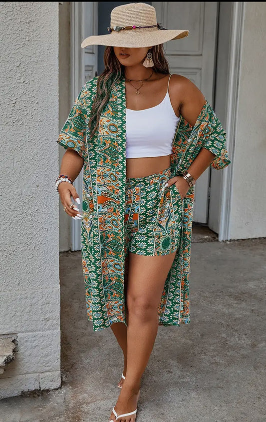 Plus Size 2pc Vacation Set